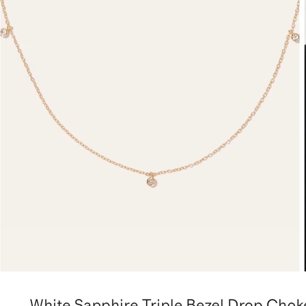 Quince Gold Choker with sapphire
